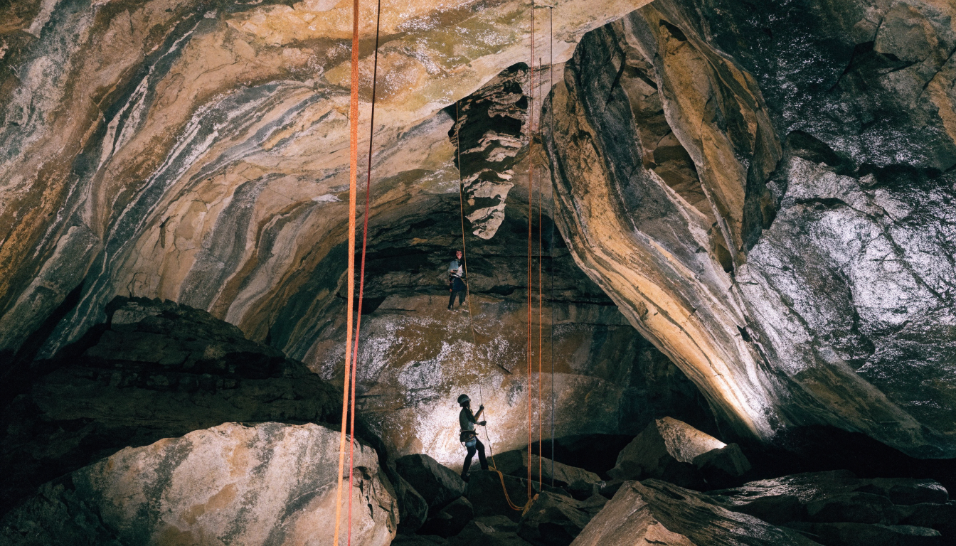 The top-rope cave interior