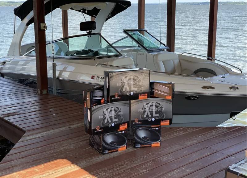 Marine audio setup for boat