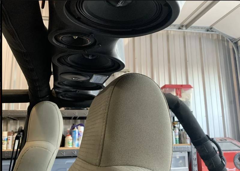 Roll bar speaker install