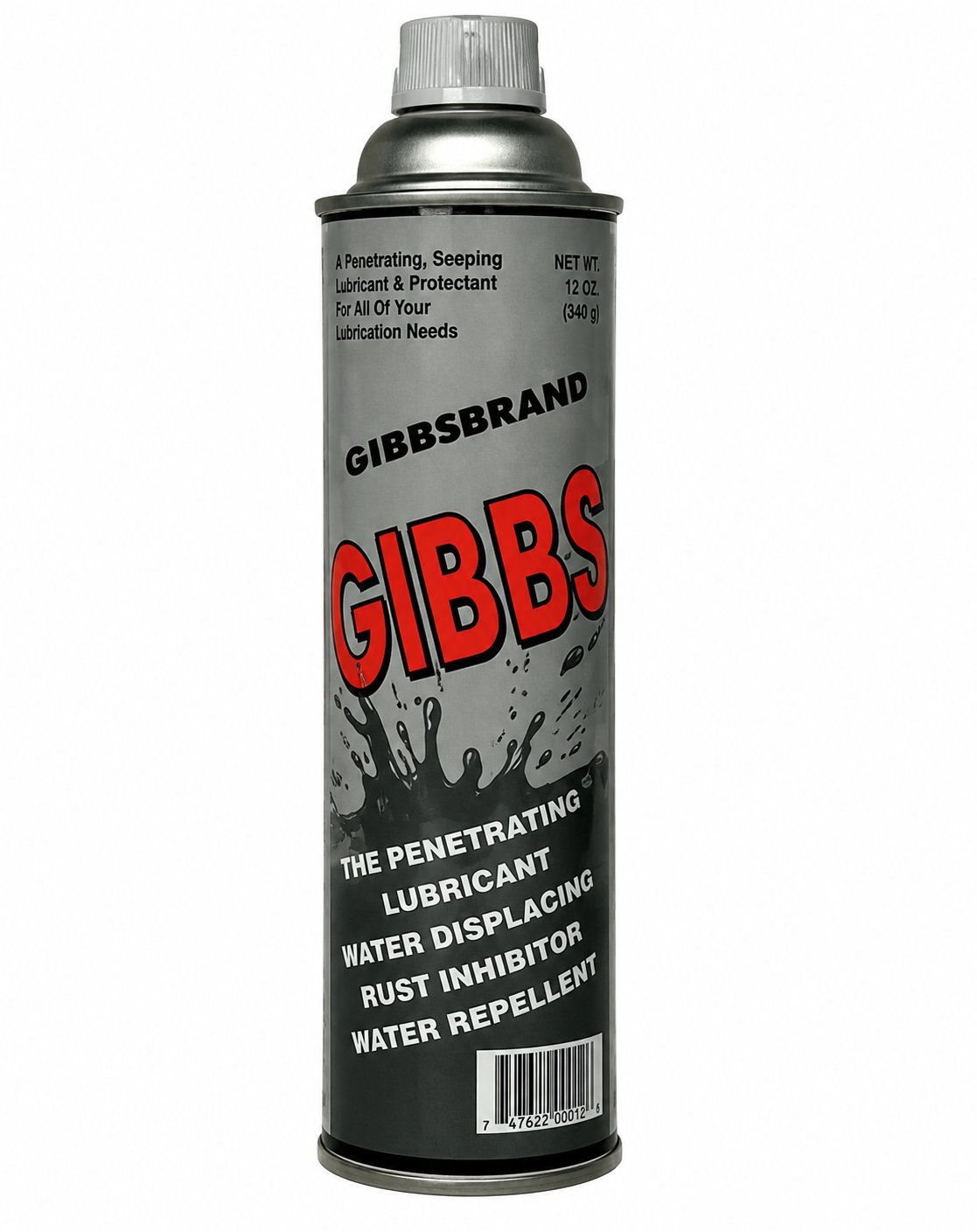 A single 12 oz can of Gibbs Brand penetrating lubricant spray
